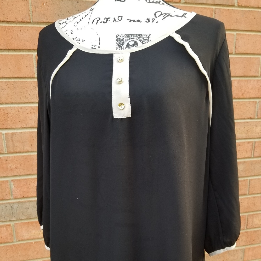 NWOT Spin USA Black Blouse Size 3Xl